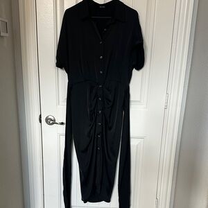 Elegant Black Midi Dress